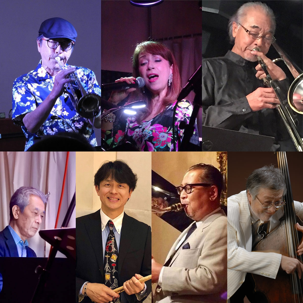 杉村彰＆スウィングキャッツ（スタンダード）/ 杉村彰(tp), 大高實(tb), 袴塚淳(pf), 右近茂(t.sax,cl), 田野重松(bass), 茂森輝哉(dr), キャロル山崎(guest/vo) @ おとくらぶ WARANE | 横浜市 | 神奈川県 | 日本